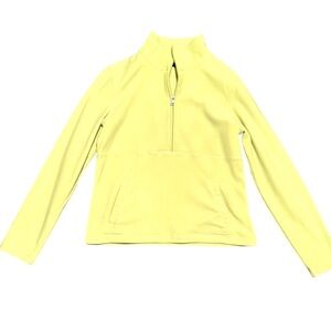 Green  Quarter-Zip Pullover kick gear size medium long sleeve with front pockets